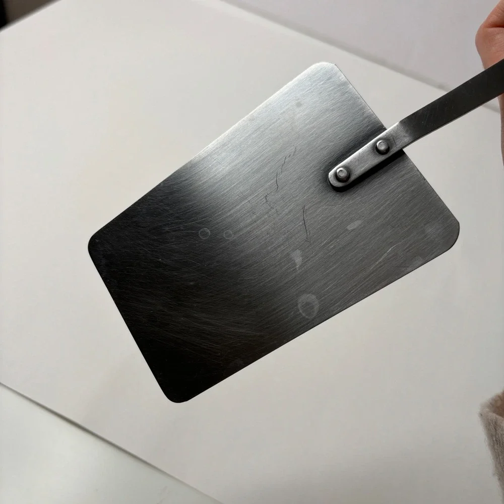 Vintage Ekco Flint Arrowhead Stainless USA Spatula Turner Black Handle 11.5